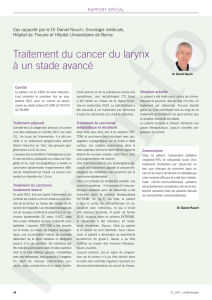 Traitement du cancer du larynx à un stade avancé