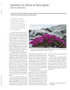 Evolution du climat et flore alpine - CREA Mont