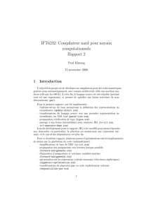 IFT6232: Compilateur natif pour noyaux computationnels Rapport 2