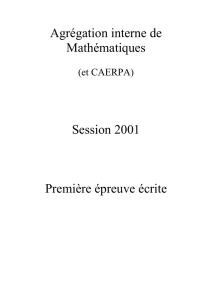 EP1 - Agrégation interne de mathématiques