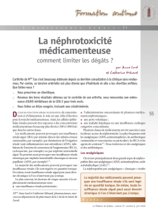 La néphrotoxicité médicamenteuse