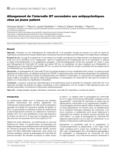 Allongement de l`intervalle QT secondaire aux