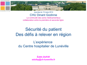 Diapositive 1 - CHU Dinant Godinne