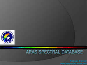 Base ARAS : collaboration pro/am spectro