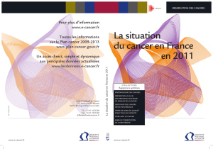 La situation du cancer en France en 2011