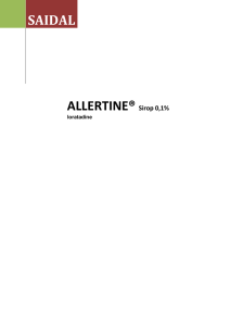 SAIDAL ALLERTINE® Sirop 0,1%