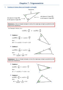 Chapitre 7 : Trigonométrie - Page personnelle de M. ZERR