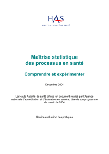 Maîtrise statistique des processus en santé