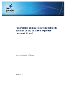 Programme clinique de soins palliatifs et de fin de vie du CHU de