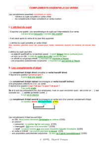 Compléments essentiels du verbe - Académie de Nancy-Metz