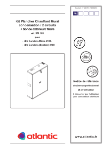 Kit Plancher Chauffant Mural condensation / 2 circuits +