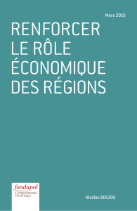 Renforcer le rôle économique des régions