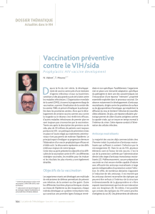 Vaccination préventive contre le VIH/sida