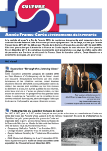 Année France-Corée événements de la rentrée