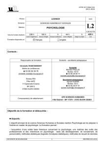 L2 Psychologie - Formation Bourgogne | Les formations à l