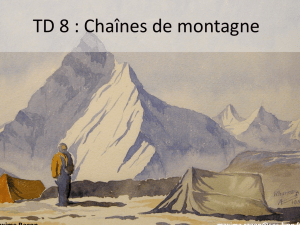 TD: Chaînes de montagne