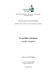 La machine synchrone (mod`ele simplifié) - Institut Montefiore