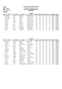 Palmares Etoiles 2013