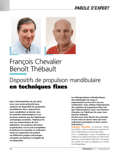 Article L`Orthodontiste F Chevalier sur Advansync