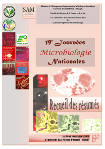 19e Journees Nationales de Microbiologie