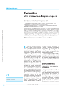 Évaluation des examens diagnostiques