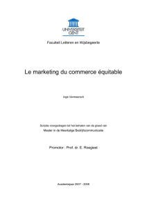 Le marketing du commerce équitable