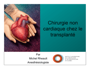 Chirurgie non cardiaque chez le transplanté