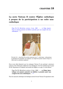 La secte Vatican II contre l`Église catholique à propos de la