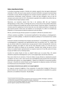 Page | 1 Gabon : Serge-Maurice Pambou La situation économique