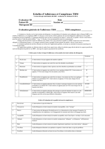 Echelles d`Adhérence et Compétence