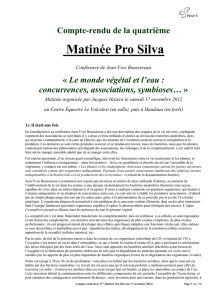Compte-rendu de la 4ème Matinée Pro Silva .JH20121127