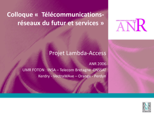 Colloque « Télécommunications- réseaux du futur et services »