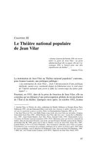 Le Théâtre national populaire de Jean Vilar