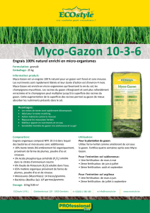 Myco-Gazon 10-3-6 Engrais 100% naturel enrichi en micro