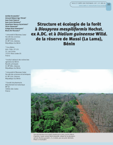 Structure et écologie de la forêt à Diospyros mespiliformis Hochst