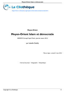 Moyen-Orient Islam et démocratie