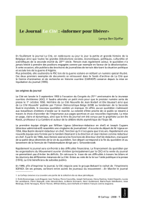 Le Journal La Cité : «informer pour libérer»