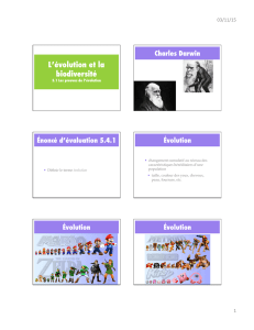 Biologie IB - 5.1 - Les preuves de l`évolution.pptx