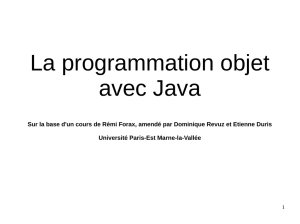 La programmation objet avec Java