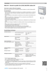 EGQ 181 : Sonde de qualité d`air (COV) SAUTER viaSens181