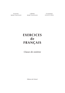 EXERCICES de FRANÇAIS