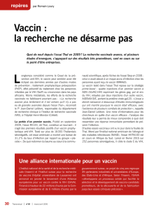 Vaccin : la recherche ne désarme pas