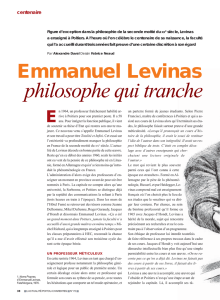Emmanuel Levinas philosophe qui tranche