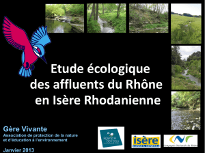 Etude écologique des affluents du Rhône en Isère Rhodanienne
