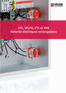 VFL, VFLPG, VTL et VRA Batteries électriques rectangulaires