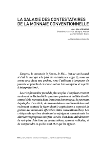 LA GALAXIE dES CONTESTATAIRES dE LA MONNAIE