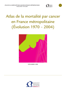 Atlas de la mortalité par cancer en France métropolitaine (Évolution