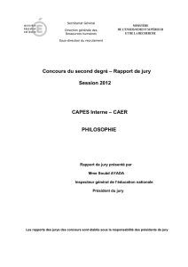 Rapport du jury du Capes interne de philosophie