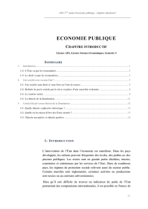 economie publique chapitre introductif