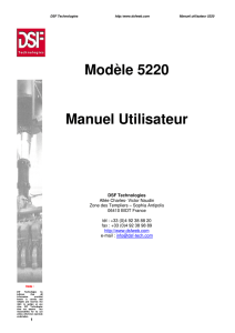 Modèle 5220 Manuel Utilisateur